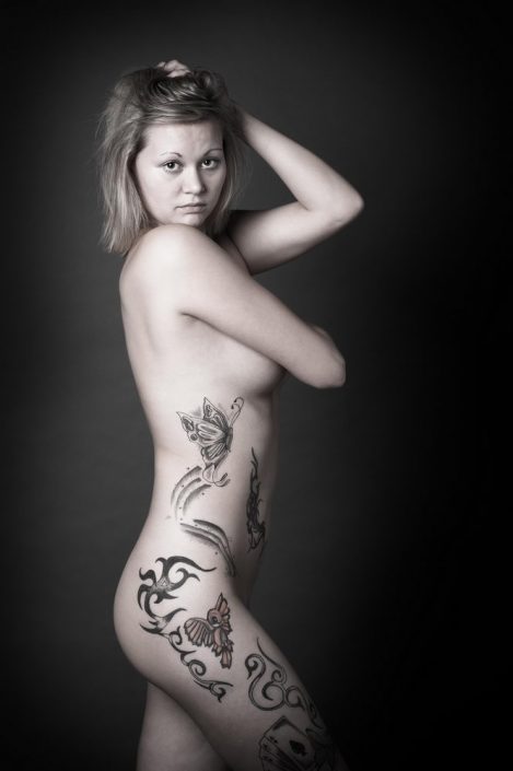 Tattoo, People, Woman, Akt, Studio